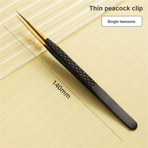 Custom Black Gold Eyelash Extension Tweezers Set Stainless Steel Pointed Tip Multi Color Options Professional Lash <b>Tools</b> - Product Image 5