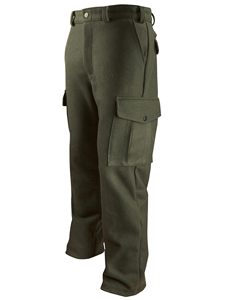 Pantalones Cargo de Lana para Hombre, Cintura Alta, Múltiples Bolsillos, Estilo Workwear, Transpirables, Corte Recto, para Otoño - Product Image 1