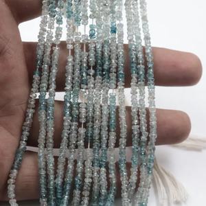 Cuentas de circonita azul natural facetadas, cuentas de circonita azul de 3mm, cuentas de circonita azul, cuentas de circonita azul - Product Image 1