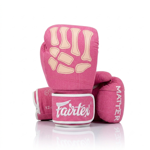 Gants de boxe Fairtex marron tendance avec motif vert menthe et fermeture auto-agrippante pour adultes – Gants d'entraînement d'arts martiaux - Product Image 4