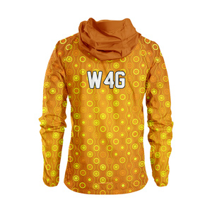 Wholesale Eco Friendly Custom Pattern Quick Dry Waterproof Breathable Nylon Coated Casual Unisex Hooded Windbreaker Jacket - Product Image 3
