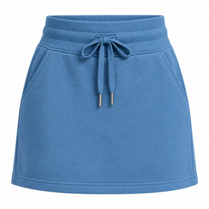 Cotton French Terry Midi <b>Skirt</b> - Product Image 1