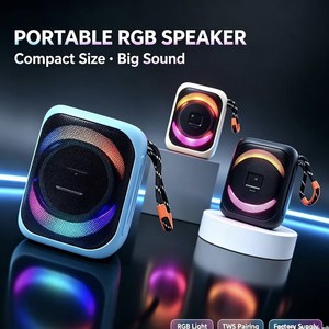 רמקול נייד SE-T31 עם תאורת RGB, בס עוצמתי, נגן אודיו אלחוטי, כרטיס TF, סטריאו TWS, מיני, חיצוני, רמקול מוזיקה לשולחן עבודה - Product Image 3