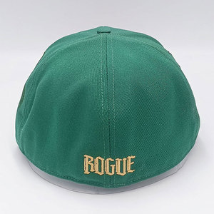 Casquette de baseball personnalisée 6 panneaux vert Rogue tendance 2026 OEM avec logo brodé sur mesure, ajustée, unisexe, décontractée, en tissu sergé - Product Image 3