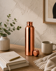 Copper <b>Disposable</b> Water Bottle 1 Liter Eco-Friendly Double Wall Large Capacity Wholesale Bulk Export - Product Image 6