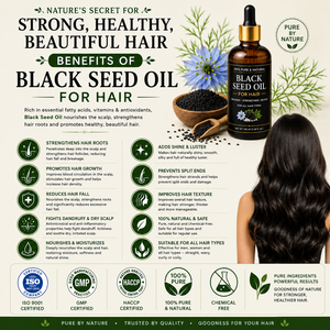 Huile Essentielle Pure de Nigelle de Qualité Supérieure, Pressée à Froid, Huile de Graines Noires (Nigella Sativa) pour Soins du Visage, de la Peau, des Cheveux et du Cuir Chevelu – Meilleure Vente - Product Image 3