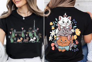 T-Shirt d'été pour femmes, avec dessin animé, The Aristocats, Marie Toulouse Berlioz Cats, Y2K, mode de rue, haut polyvalent décontracté - Product Image 3