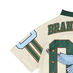 Camiseta de Fútbol Corta para Mujer, con Estampado Gráfico Personalizado de Alta Calidad, Transpirable, con Cuello en V y Malla, Absorbente de Sudor - Product Image 6