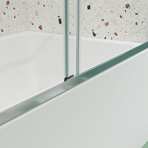 1/4 \ "porta doccia con Bypass in vetro temperato con porta scorrevole in finitura cromata - Product Image 6