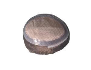 Couleur du modèle Silk Pro #   Perruque toupet 4 Remy en cheveux humains pour hommes avec patchs capillaires et insertion sans aiguille - Product Image 6