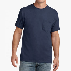 Camisetas de bolsillo relax FIT para hombre Camiseta de bolsillo de algodón 100% para hombre camisetas de algodón con bolsillo unisex - Product Image 1