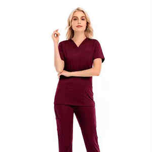 Medical <b>Scrubs</b> <b>Work</b> Wear Comfortable Fabric Daily Use Nursing Staff Uniform Lightweight Breathable Fit Design - Product Image 2