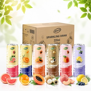 Bebida Gaseosa con Sabor a Naranja Certificada ISO HALAL HACCP, 320 ml, Agua Carbonatada en Lata, Proveedor Mayorista de Marca Privada OEM ODM - Product Image 3