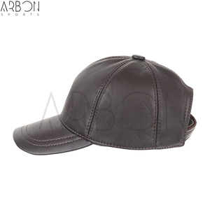 2026 Comfortable Premium Quality Fashionable Durable Streetwear Custom Logo Genuine Leather Baseball Cap for Men and Women - Product Image 5
