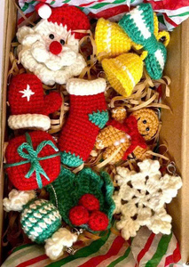 Set de Ganchillo para Hacer Muñecos Amigurumi Navideños de Fantasía, Modelo Educativo a Escala 1:4, Santa, Reno, Muñeco de Nieve, Árbol, Duende, de Algodón, Unisex - Product Image 2