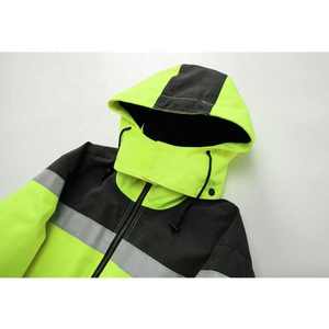Blouson bomber haute visibilité avec logo personnalisé, doublure polaire, imperméable, réfléchissant, pour la sécurité routière - Product Image 4