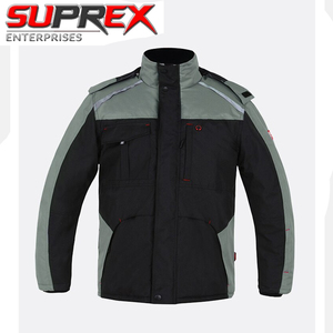 Mens Waterproof Knitted Cotton Fox Trim Softshell Hooded Jacket Windproof Fleece <b>Lined</b> Outdoor <b>Coat</b> Breathable Lightweight - Product Image 2