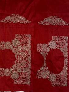 Ensemble de sari en polyester brodé de sequins avec chemisier en organza perlé, traditionnel, séchage rapide, pour mariage indien et pakistanais, tenue de soirée - Product Image 5