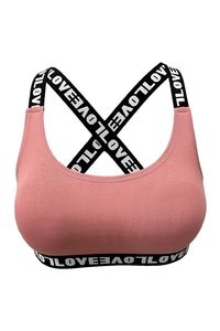 Solid Ribbed Breathable Lightweight Cross-Back Elastic <b>Strap</b> Sports <b>Bra</b> with Light Support - Product Image 1