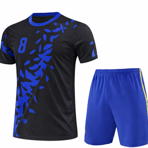 Ensemble de maillots de football ImpeX Company, impression sublimée, manches courtes, col en V, évacuation de l'humidité, respirant, performance, nom du joueur - Product Image 1