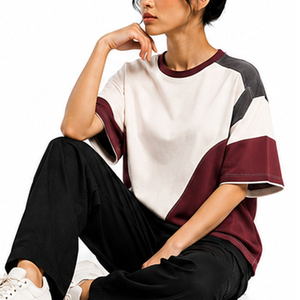Womens Premium Cotton Boxy Tee Custom Relaxed Loose Fit Short Sleeve T Shirt Private Label OEM ODM Streetwear Apparel Supplier - Product Image 5