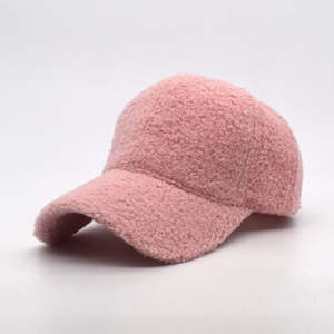 Customizable Teddy Fleece Baseball <b>Cap</b> with Soft Sherpa Texture Curved Brim Casual <b>Winter</b> Hat Custom Logo Wholesale Headwear - Product Image 4