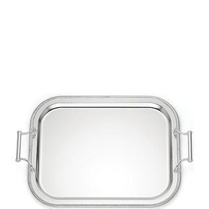 Wholesale Luxury Stainless Steel Serving <b>Tray</b> with Handles <b>Rectangular</b> Metal Food Plate <b>Mirror</b> Polished Tea Coffee Bar <b>Tray</b> - Product Image 3