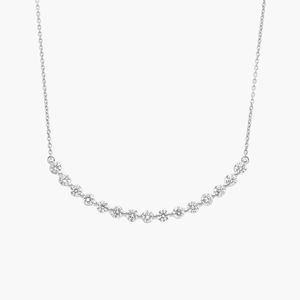 Diamond Smile <b>Necklace</b> with 1 CTW Round Cut Lab-Grown Diamonds in White Gold - Product Image 3