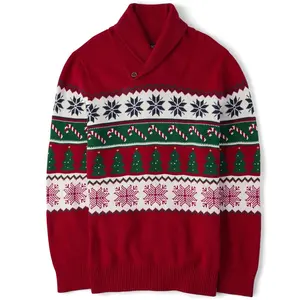 Tempat Anak Sweater natal pria cocok dengan minis Anda terima kasih untuk sweter selendang koordinasi ini