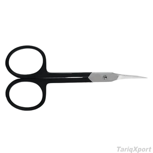 Black Handle Stainless Steel <b>Cuticle</b> Scissors Sharp Blade Beauty <b>Tools</b> For Manicure Adults Round Hole Design Durable - Product Image 4