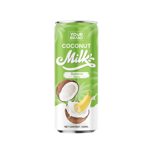 Lait de coco aromatisé à la banane de votre marque, 330 ml, Vietnam, échantillon gratuit, conception gratuite, production OEM - Product Image 1