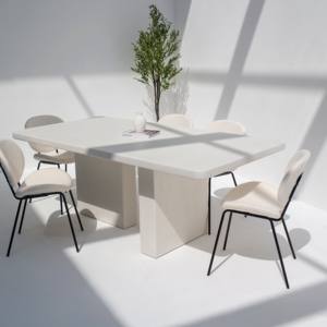 Mesa de Comedor de Microhormigón Vandana Aureo Aston con Diseño Moderno y Minimalista - Product Image 1