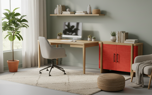 Aparador Moderno de Roble Macizo de 2 Puertas para Sala de Estar - Almacenamiento Ecológico y Resistente al Agua - Product Image 3