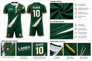 Conjunto de Uniforme de Fútbol de Alta Calidad para Hombre, Camisetas y Pantalones Cortos Personalizados para Equipo, Tela Resistente con Ajuste Cómodo para Entrenamiento y Partido - Product Image 5