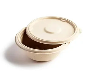 Contenedor Redondo Ecológico de 1000 ML con Tapa para Almacenamiento de Alimentos, Catering y Uso Desechable, Disponible en Grandes Cantidades - Product Image 2