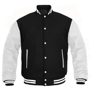 2025 chaqueta universitaria personalizada para hombre con capucha transpirable ropa de invierno Letterman mangas de cuero de vaca genuino nuevo al por mayor - Product Image 4