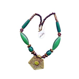 Bohemian Silver Tassel Pendant <b>Necklace</b>. Handcrafted with intricate detailing, this <b>statement</b> piece beautifully engraved - Product Image 3