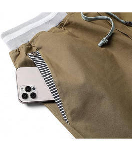 Shorts de mezclilla de cintura alta para mujer, estilo casual con aberturas, colores sólidos, tela de rizo, bordados, antiarrugas, 100% algodón - Product Image 4