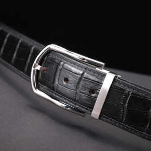 Cinturón de piel de cocodrilo auténtica para hombre de 110-120cm estilo informal con aleación para hebilla de alta calidad y compatible con OEM y ODM al por mayor - Product Image 5