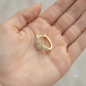 Elegant Designer Custom 10K Solid <b>Gold</b> Moissanite Diamond Huggie Hoop Stacking Everyday Fashion <b>Earrings</b> Jewelry <b>for</b> Women Gift - Product Image 4