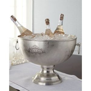 Seau à champagne en métal de style vintage - Refroidisseur de glace décoratif pour table, idéal pour les mariages, les restaurants et les événements à domicile - Product Image 3