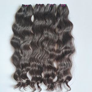 Venta al por mayor de la fábrica Natural Original Extensiones de cabello Remy indio Paquetes de cabello humano virgen crudo - Product Image 5