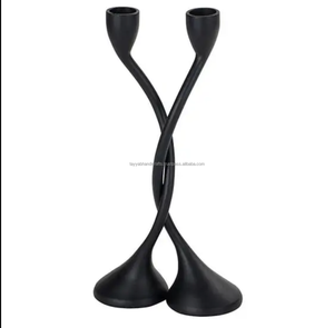 Customized Table Dinner Decorative <b>Metal</b> <b>Candle</b> <b>Holder</b> <b>Black</b> Copper <b>Candle</b> Stick <b>Holder</b> - Product Image 2