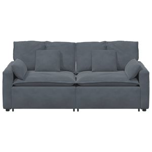 โซฟาห้องนั่งเล่นแบบโมดูลาร์สีเทาเข้ม - Product Image 4