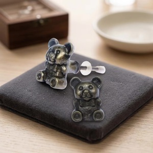 Teddy Bear Shape Cast Iron Industrial Design Drawer Handle <b>Knob</b> for Babies and Kids Furniture Easy Installation - Product Image 6