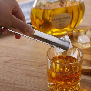 Accessoires de cuisine, mini bar argenté, outils à café, pinces à glace en acier inoxydable, pinces de service - Product Image 3