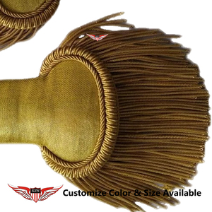 Epaulette Trenzado para Hombro, Tela Amarillo Claro, Estilo Vintage, Accesorio de Uniforme Duradero, para Desfiles y Ceremonias - Product Image 2