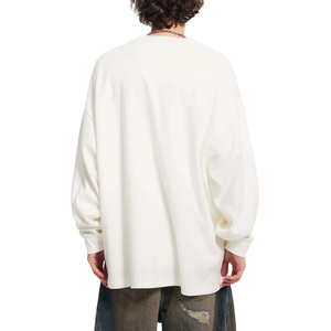 Sweat-shirt unisexe délavé à l'acide, coupe oversize, col rond, style streetwear, impression personnalisée, broderie, OEM ODM - Product Image 2