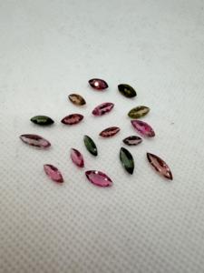 Lot en gros de pierres précieuses naturelles de qualité supérieure, multi-tourmalines, taille marquise 11x4-7x4mm, polies, multicolores, avec jeu de couleurs/effet de feu, pour bijoux - Product Image 5