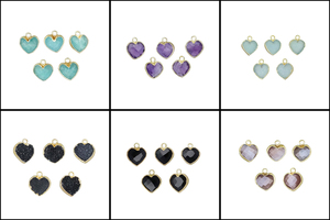Natural Labradorite Electroplated Charm Handmade <b>Heart</b> Shape Gold Plated Labradorite Pendant For Jewelry Making Birthstone Charm - Product Image 5